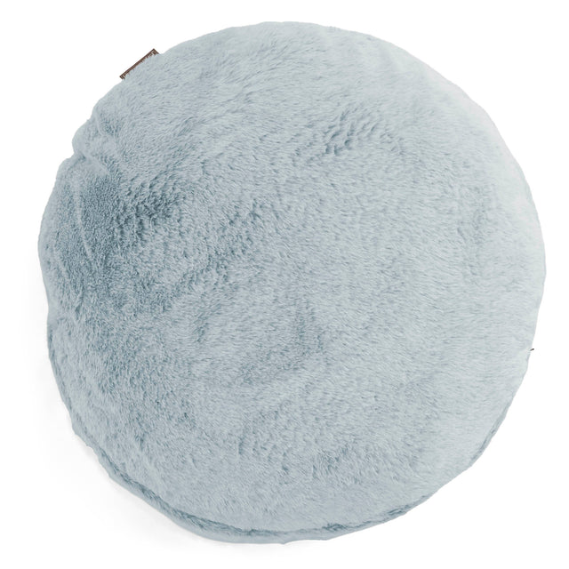 Kussenhoes Rond 50cm - Nepkonijnenbont Stoffig Blauw 01