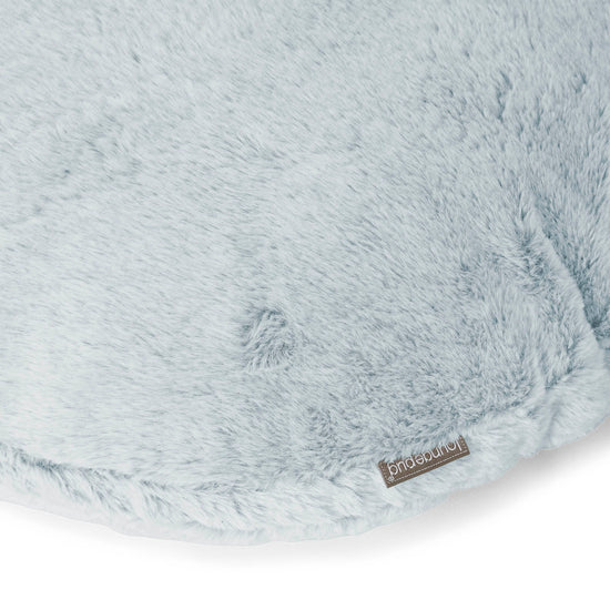 Kussenhoes Rond 50cm - Nepkonijnenbont Stoffig Blauw 02
