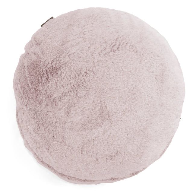 Kussenhoes Rond 50cm - Nepkonijnenbont Stoffig Roze 01