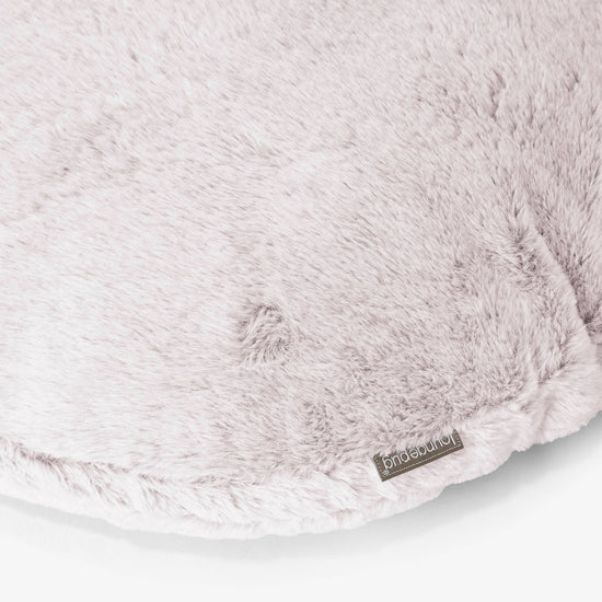 Kussenhoes Rond 50cm - Nepkonijnenbont Stoffig Roze 02