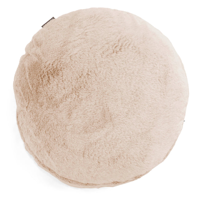 Kussenhoes Rond 50cm - Nepkonijnenbont Wit 01