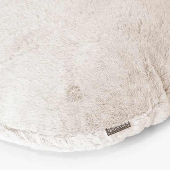 Kussenhoes Rond 50cm - Nepkonijnenbont Wit 02