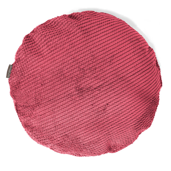 Kussenhoes Rond 50cm - Pompom Pastelrood 01