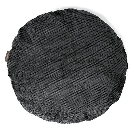 Kussenhoes Rond 50cm - Pompom Zwart 01