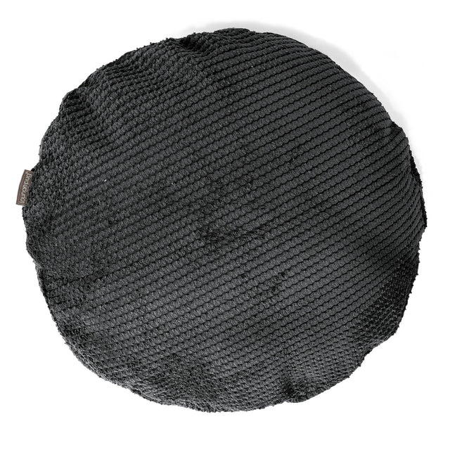 Kussenhoes Rond 50cm - Pompom Zwart 01