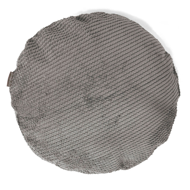 Kussenhoes Rond 50cm - Pompom Antraciet 01