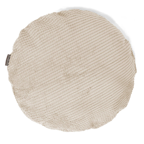 Kussenhoes Rond 50cm - Pompom Crème 01