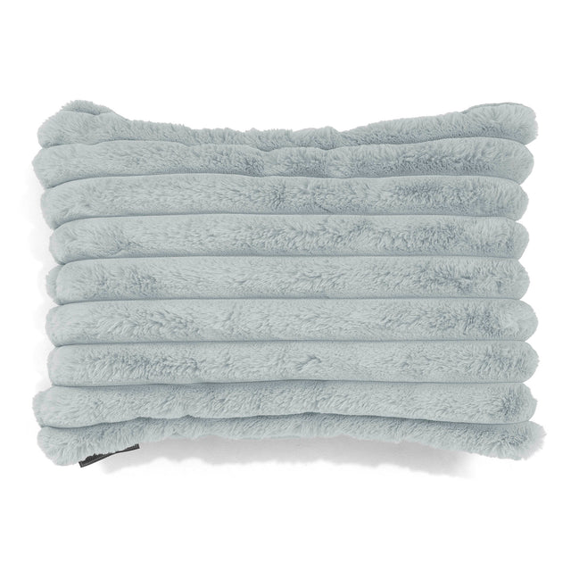 Langwerpige Kussenhoes 35 x 50cm - Ultra Pluche Corduroy Eendenei Blauw 01