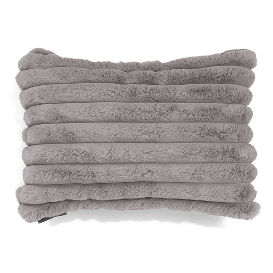 Langwerpige Kussenhoes 35 x 50cm - Ultra Pluche Corduroy Grijs 01