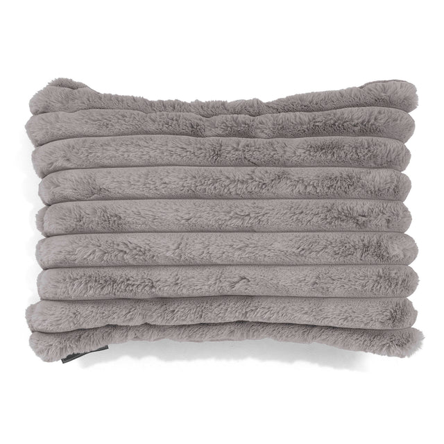 Langwerpige Kussenhoes 35 x 50cm - Ultra Pluche Corduroy Grijs 01