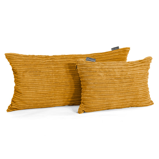 Langwerpige Kussenhoes 35 x 50cm - Corduroy Gouden Honing 03