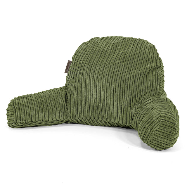 Leeskussen met Hoge Rugsteun - Corduroy Bosgroen 01