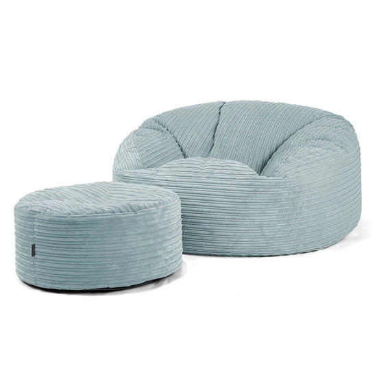 Mammoet Zitzak Bank - Corduroy Mintgroen 02