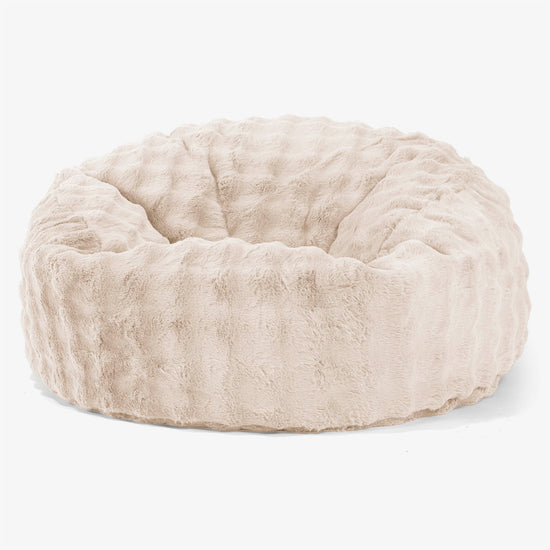 Mammoet Zitzak Bank - Namaakbont Bubble Crème 01