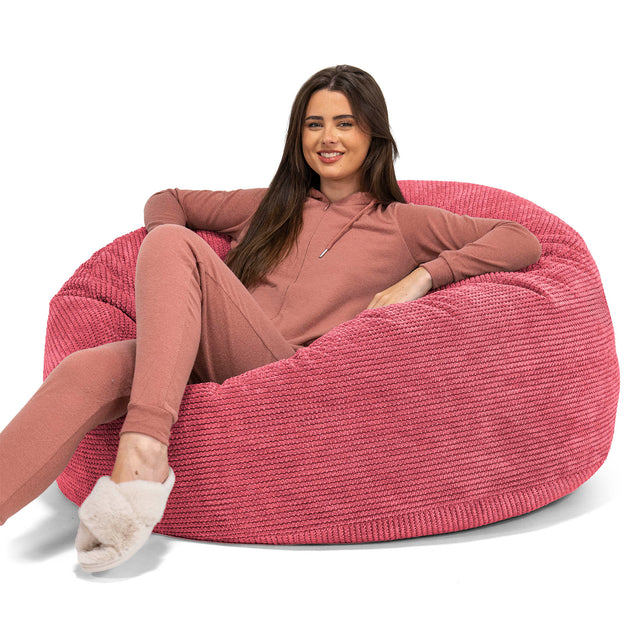 Mammoet Zitzak Bank - Pompom Pastelrood 01