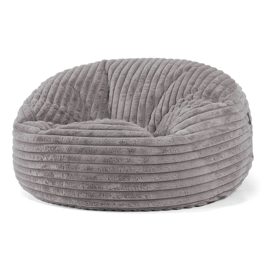 Mammoet Zitzak Bank - Ultra Pluche Corduroy Grijs 01
