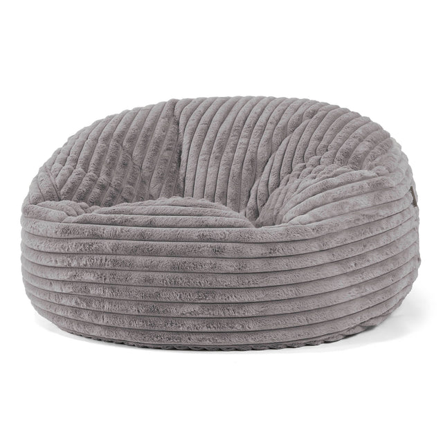 Mammoet Zitzak Bank - Ultra Pluche Corduroy Grijs 01