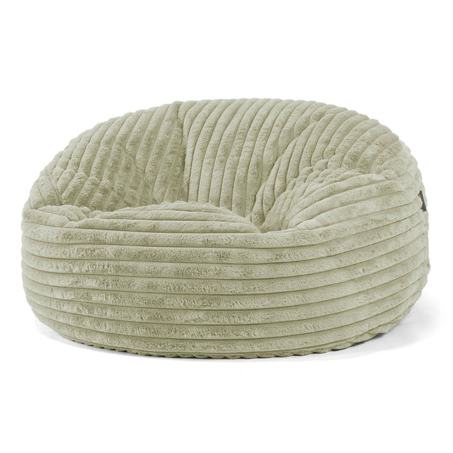 Mammoet Zitzak Bank - Ultra Pluche Corduroy Saliegroen 01