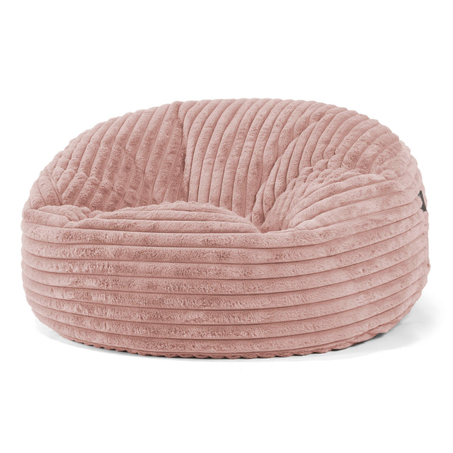 Mammoet Zitzak Bank - Ultra Pluche Corduroy Stoffig Roze 01