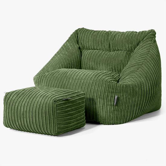 Maya Zitzakstoel - Corduroy Bosgroen 02