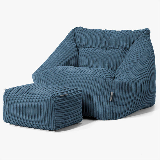 Maya Zitzakstoel - Corduroy Marineblauw 02