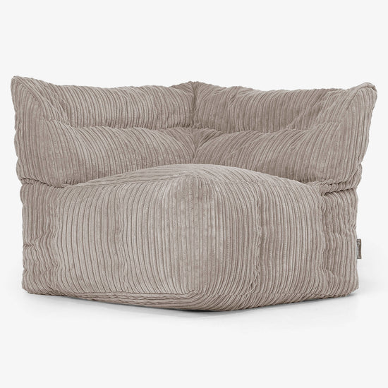 Modulaire Zitzakbank, Linker Hoekmodule - Corduroy Beigegrijs 02