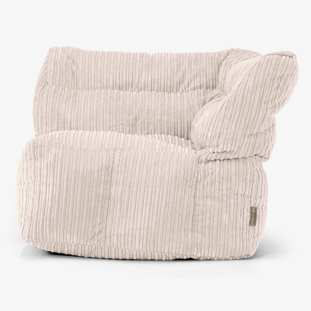 Modulaire Zitzakbank, Linker Hoekmodule - Corduroy Ivoor 01