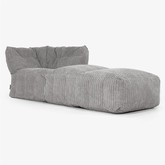 Modulaire Zitzakbank, Rechter Chaise-Module - Corduroy Graphite Grijs 01