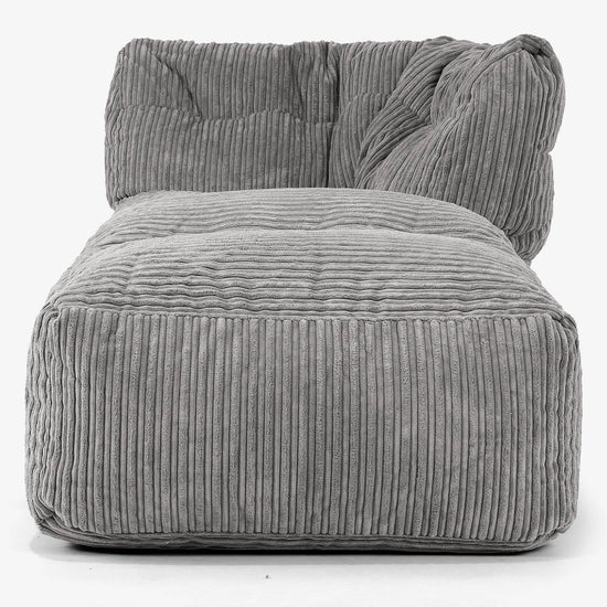 Modulaire Zitzakbank, Rechter Chaise-Module - Corduroy Graphite Grijs 02