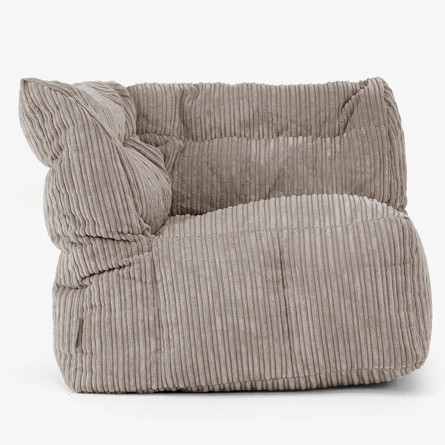 Modulaire Zitzakbank, Rechter Hoekmodule - Corduroy Beigegrijs 01