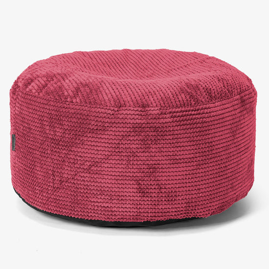 Ottoman Poef met Dienblad - Pompom Pastelrood 02