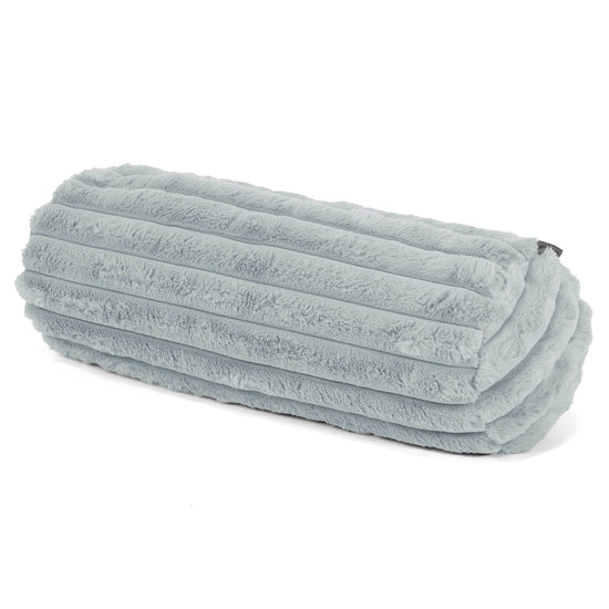 Rolkussenhoes 20 x 55cm - Ultra Pluche Corduroy Eendenei Blauw 01