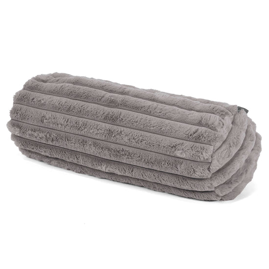 Rolkussenhoes 20 x 55cm - Ultra Pluche Corduroy Grijs 01