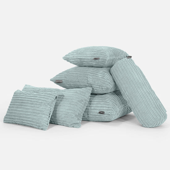 Rolkussenhoes 20 x 55cm - Corduroy Mintgroen 04