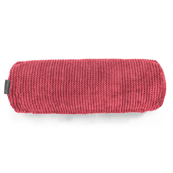 Rolkussenhoes 20 x 55cm - Pompom Pastelrood 02