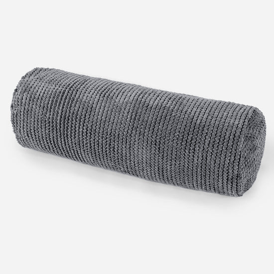 Rolkussenhoes 20 x 55cm - Pompom Zwart 01