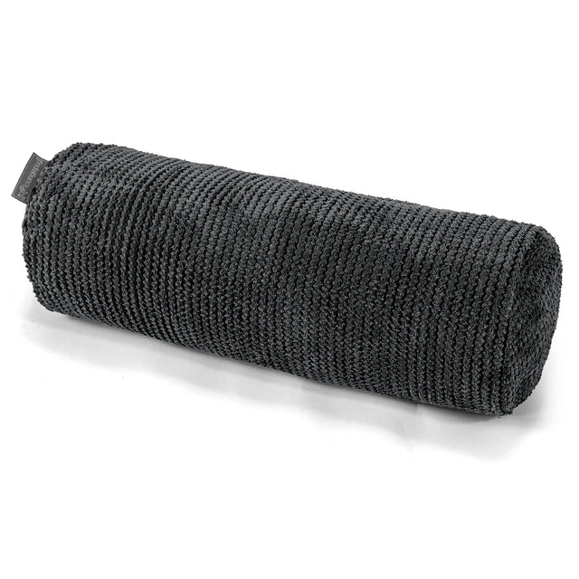 Rolkussenhoes 20 x 55cm - Pompom Zwart 01