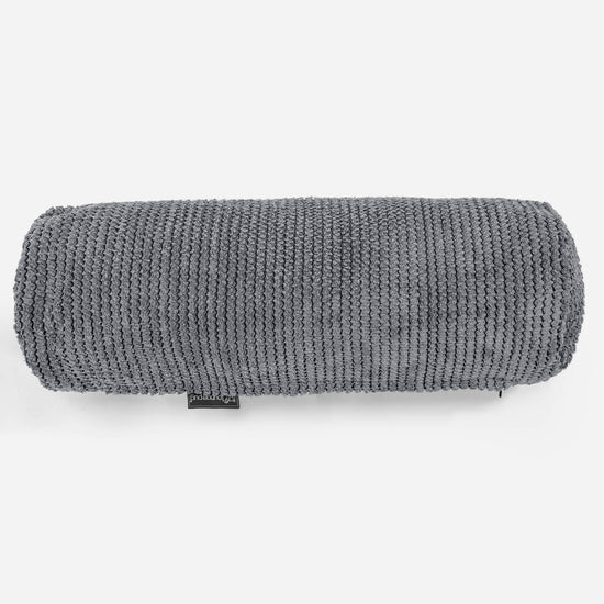 Rolkussenhoes 20 x 55cm - Pompom Zwart 02