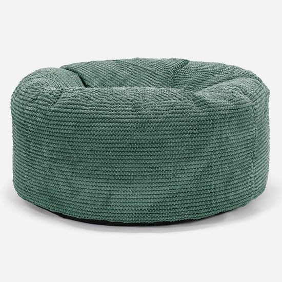 Ronde Poef - Pompom Mosgroen 01