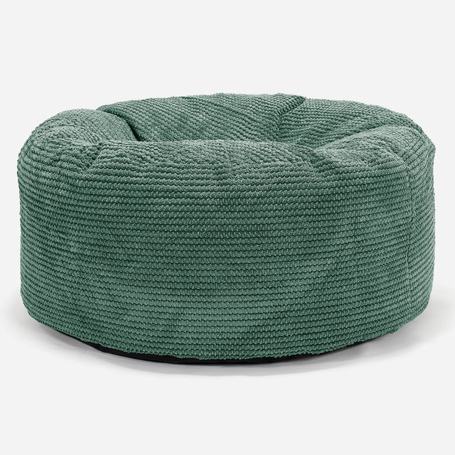Ronde Poef - Pompom Mosgroen 01