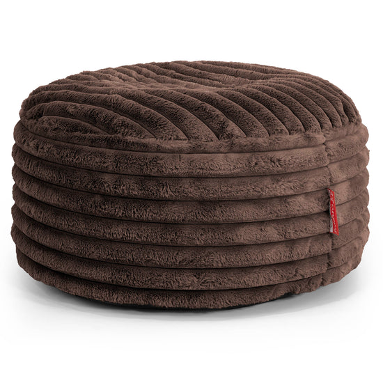 Ronde Poef - Ultra Pluche Corduroy Sabel 01