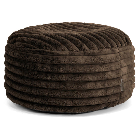 Ronde Poef - Ultra Pluche Corduroy Sabel 01