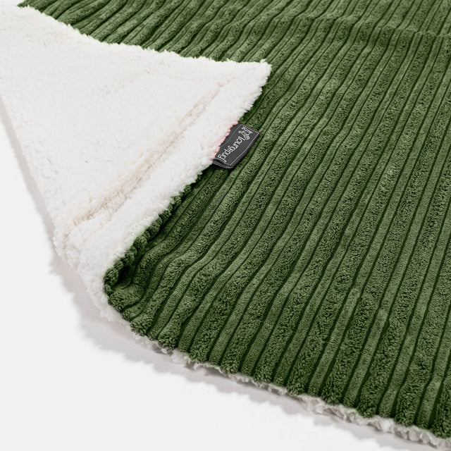 Sherpa-sprei / Deken - Corduroy Bosgroen 01