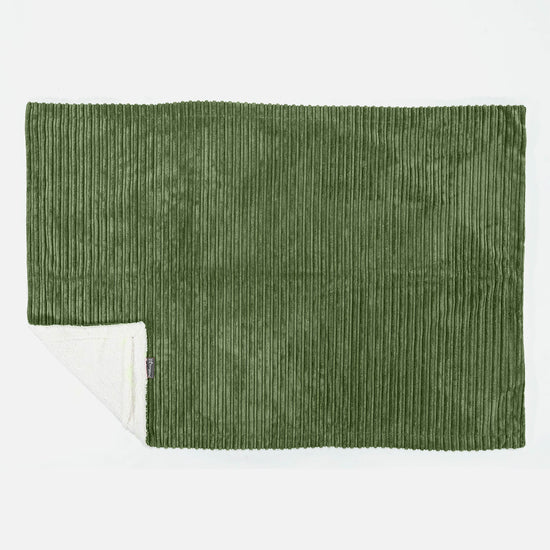 Sherpa-sprei / Deken - Corduroy Bosgroen 03