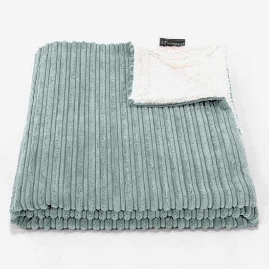 Sherpa-sprei / Deken - Corduroy Mintgroen 02