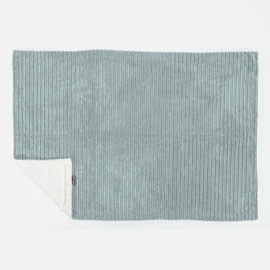 Sherpa-sprei / Deken - Corduroy Mintgroen 03
