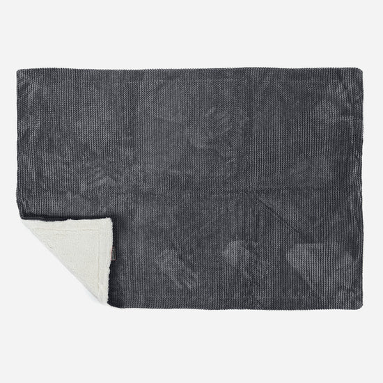 Sherpa-sprei / Deken - Pompom Zwart 03