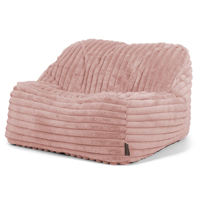 Zitzakstoel Sloucher - Ultra Pluche Corduroy Stoffig Roze 01