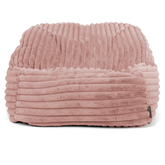 Zitzakstoel Sloucher - Ultra Pluche Corduroy Stoffig Roze 02