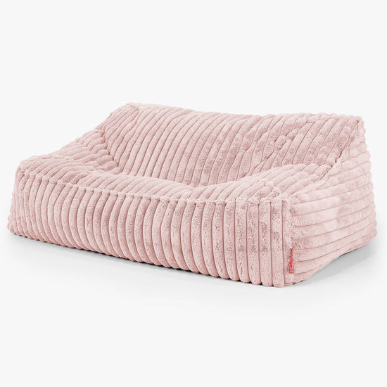 Zitzakbank Sloucher - Ultra Pluche Corduroy Stoffig Roze 01